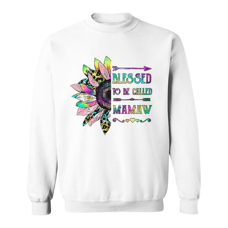 Women Blessed To Be Called Mamaw Sunflower Mothers Day Sweatshirt