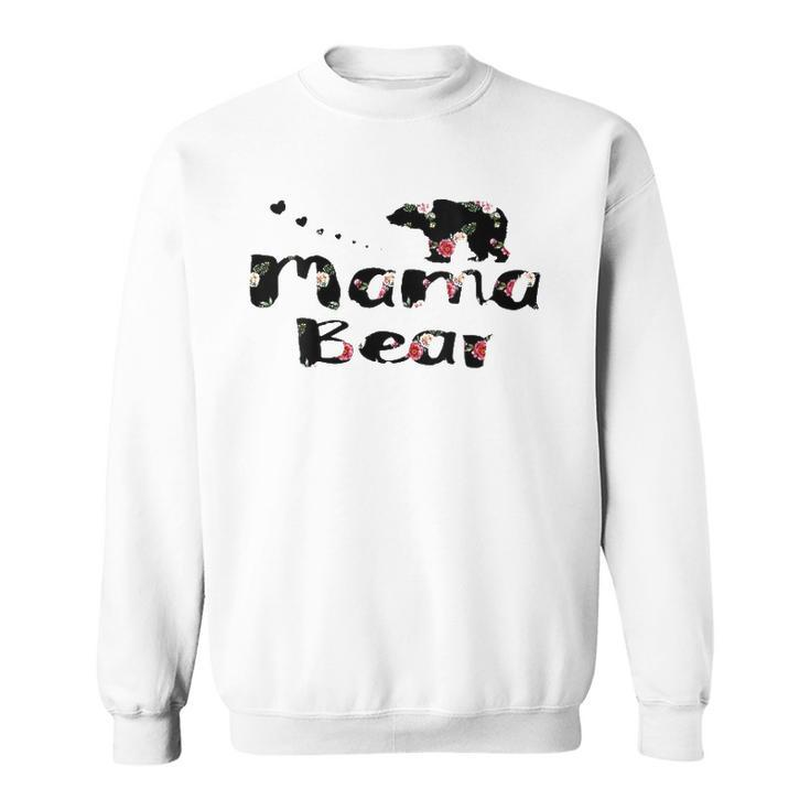 Womens Mama Bear  Mom Life - Floral Heart Top Gift Boho Outfit  Sweatshirt