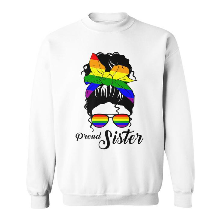 Womens Proud Sister -Day Gay Pride Lgbt-Q Sister Sweatshirt