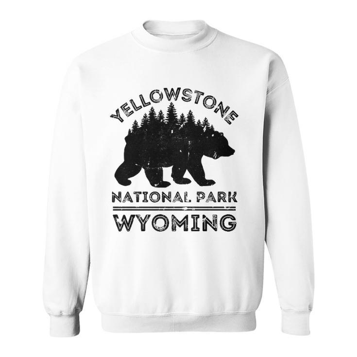 Yellowstone National Park Wyoming Bear Nature Hiking Sweatshirt
