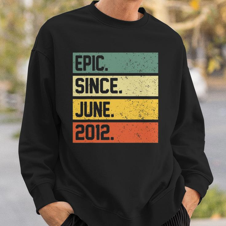 10Th Birthday Gift 10 Years Old Epic Since June 2012 Vintage Sweatshirt Gifts for Him