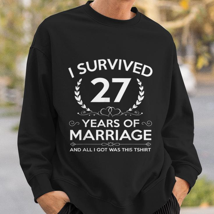 27Th Wedding Anniversary Gifts Couples Husband Wife 27 Years V2 Sweatshirt Gifts for Him
