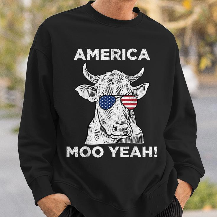 4Th Of July Funny Moo Yeah Cow GlassesBoys Girls Us Sweatshirt Gifts for Him