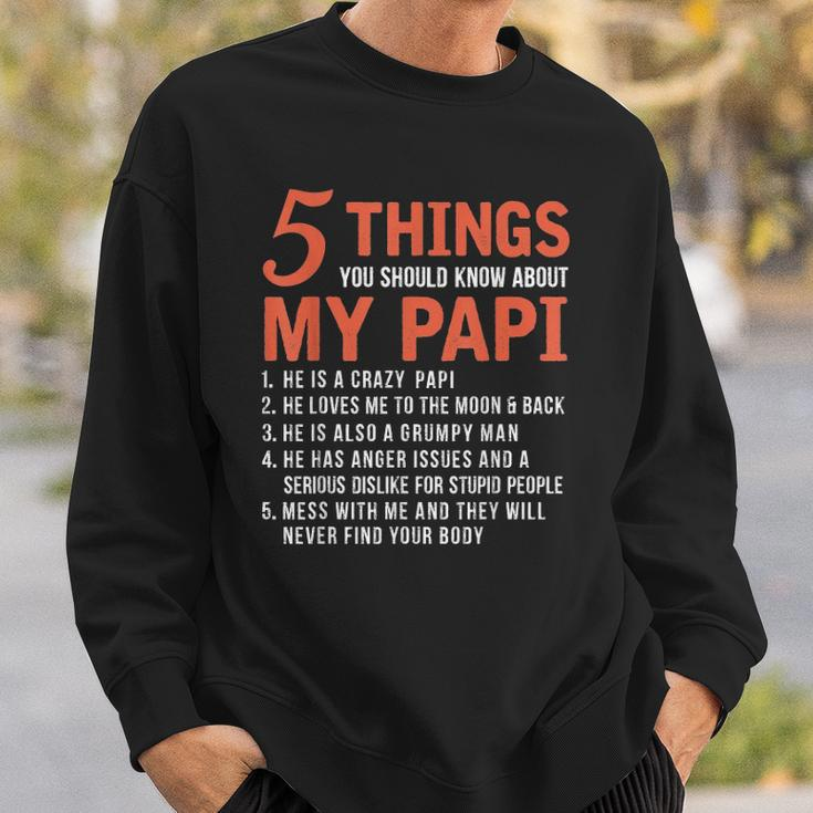 5 Things You Should Know About My Papi Funny Fathers Day Sweatshirt Gifts for Him