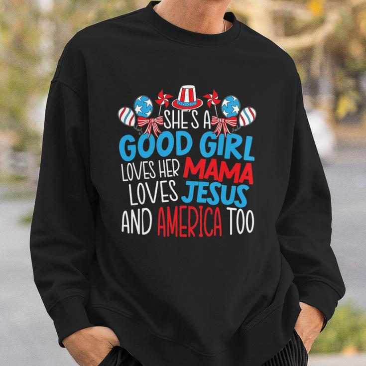 A Good Girl Who Loves America 4Th Of July Usa Patriotic Sweatshirt Gifts for Him
