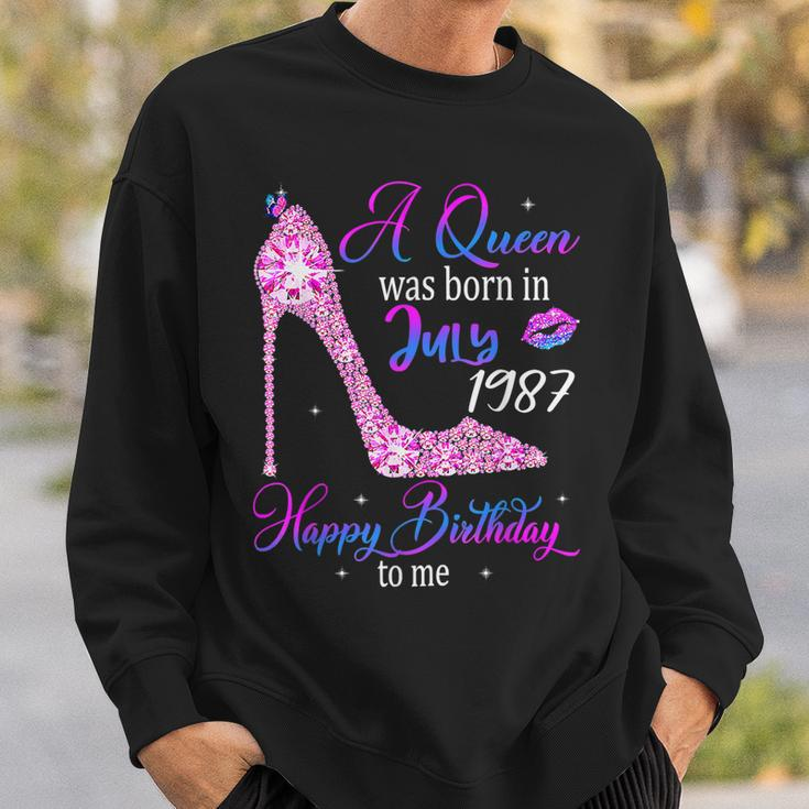 A Queen Was Born In July 1987 Happy 35Th Birthday To Me Sweatshirt Gifts for Him