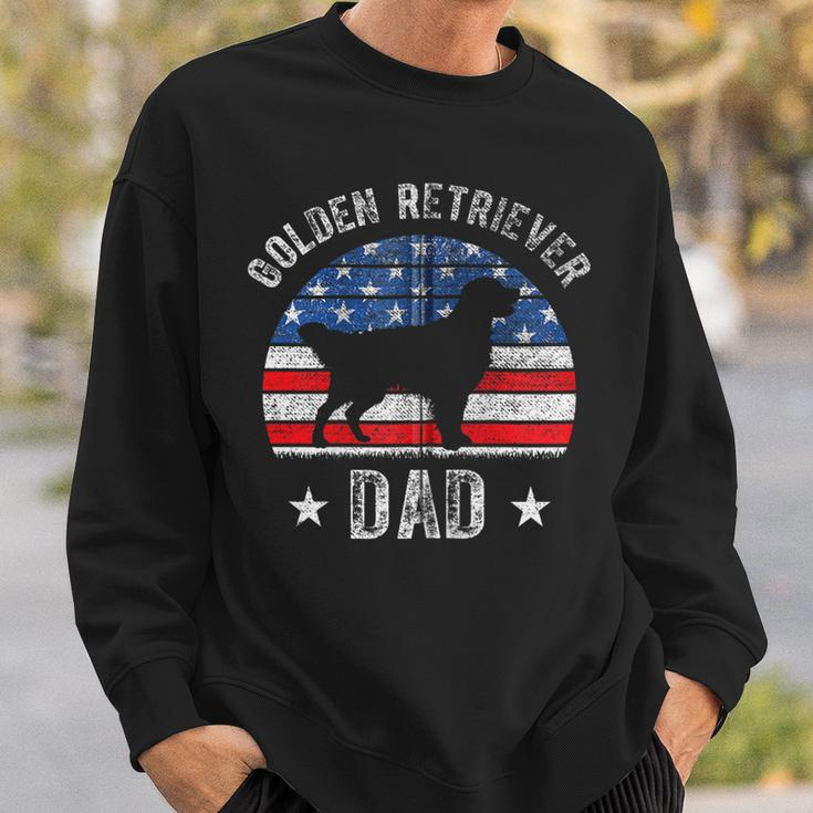 American Flag Golden Retriever Dad 4Th Of July Fathers Day Zip Sweatshirt Gifts for Him