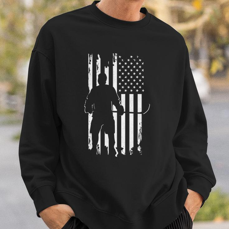 American Flag Hockey Apparel - Hockey Sweatshirt Gifts for Him