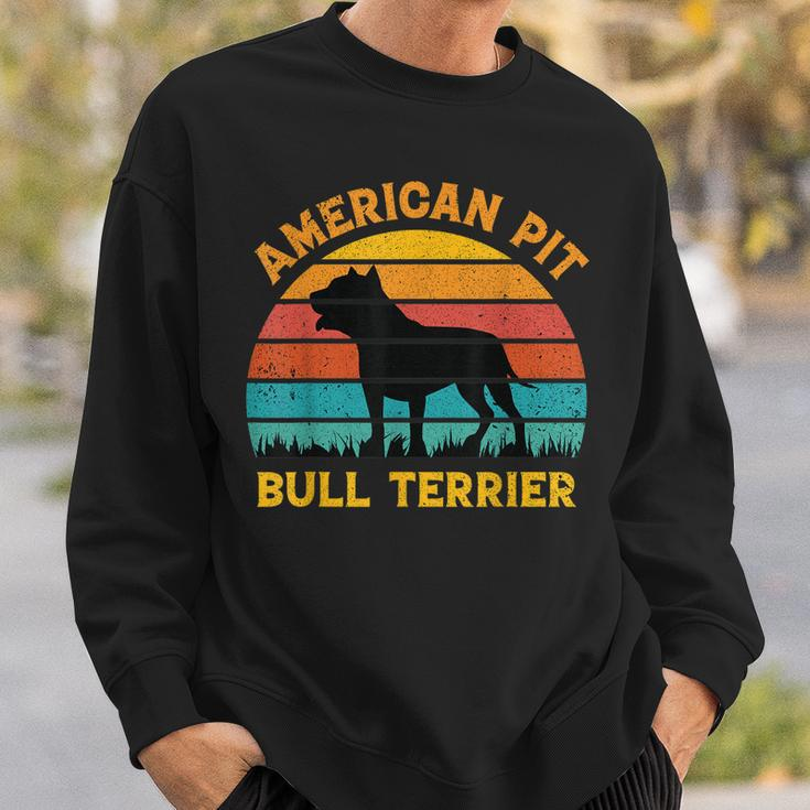 American Pit Bull Terrier Dog Lovers Sunset For Dad Mom Dad Sweatshirt Gifts for Him