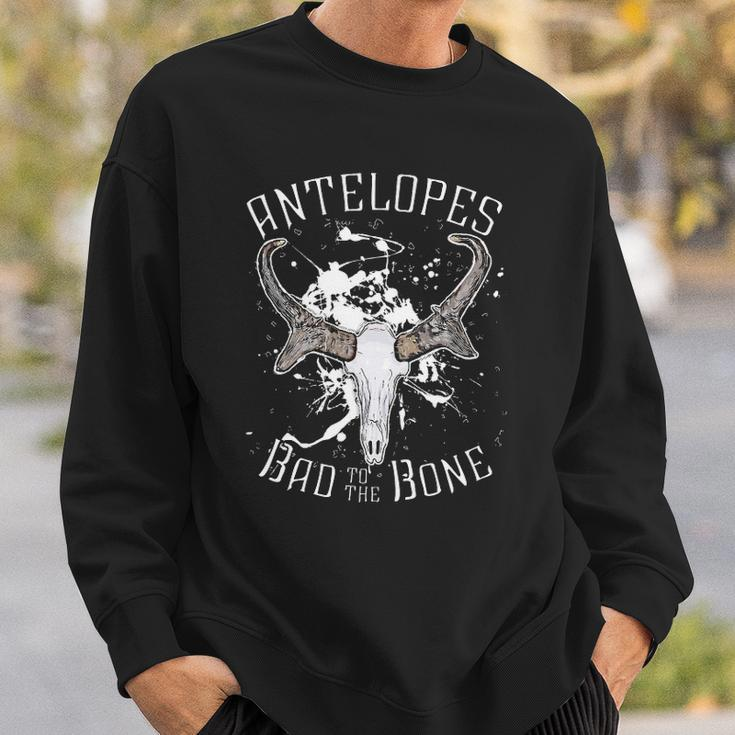 Antelope Bad To The Bone Skull Art Sweatshirt Gifts for Him