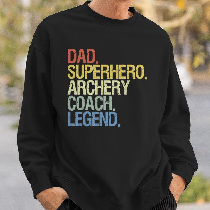 Archery Coach Dad Superhero Archery Coach Legend Sweatshirt Gifts for Him