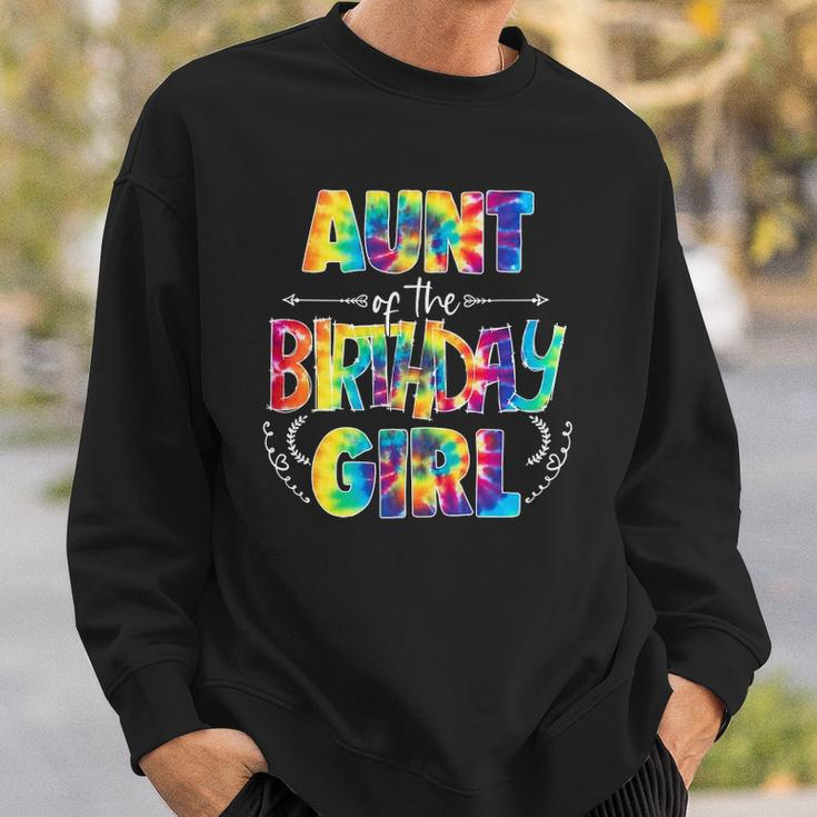 Aunt Of The Birthday Girl Matching Family Tie Dye Sweatshirt Gifts for Him