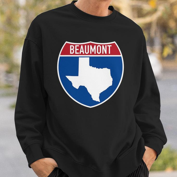 Beaumont Texas Tx Interstate Highway Vacation Souvenir Sweatshirt Gifts for Him