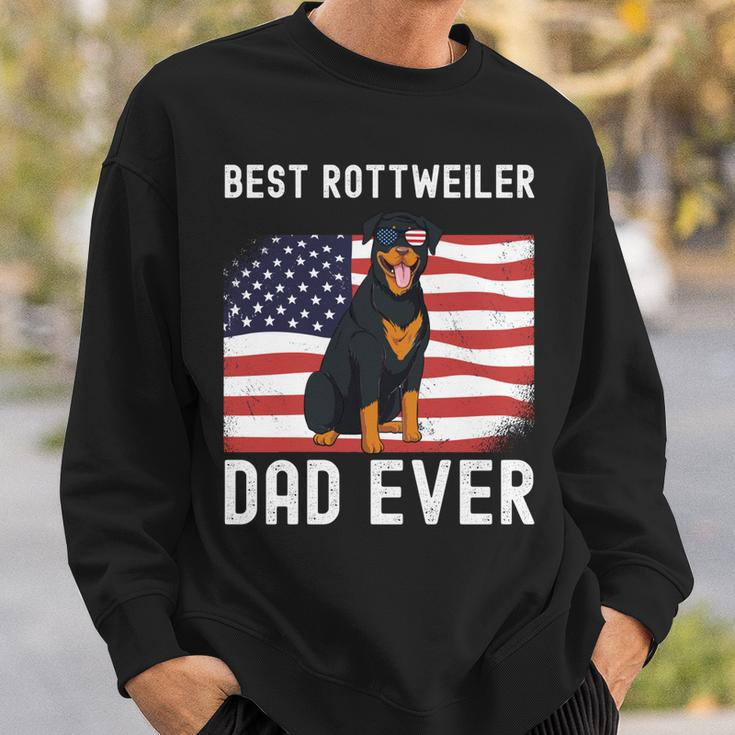 Best Rottweiler Dad Ever American Flag 4Th Of July Rottie Sweatshirt Gifts for Him