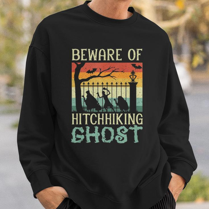 Beware Of The Hitchhiking Ghost Halloween Trick Or Treat Sweatshirt Gifts for Him