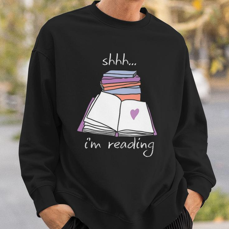 Book Reading Library Shh Im Reading Sweatshirt Gifts for Him