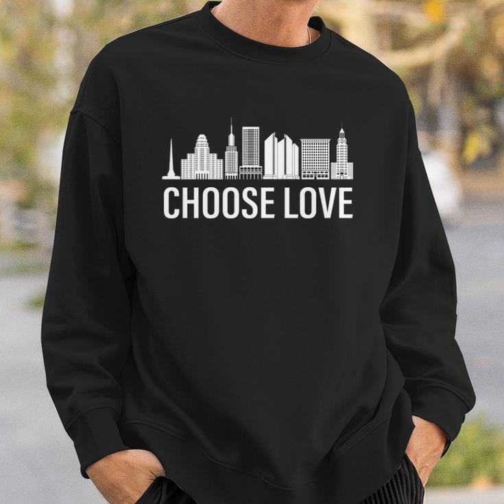 Buffalo Choose Love Stop Hate End Racism Sweatshirt Gifts for Him