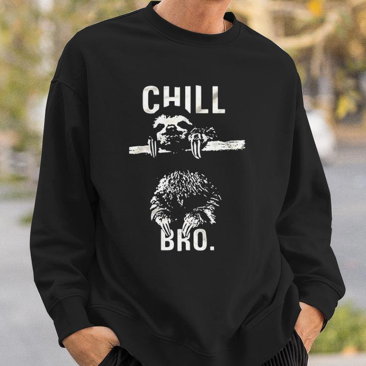 Chill Bro Cool Sloth On Tree Sweatshirt Gifts for Him