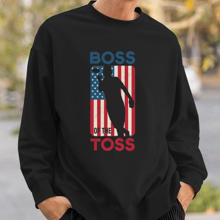 Cornhole S For Men Boss Of The Toss 4Th Of July Sweatshirt Gifts for Him