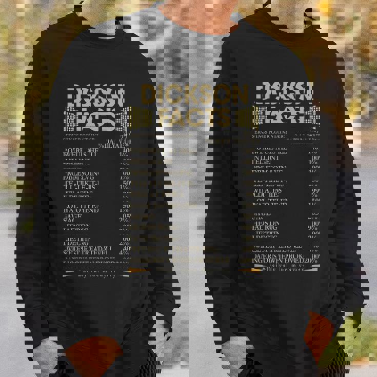 Dickson Name Gift Dickson Facts Sweatshirt Gifts for Him