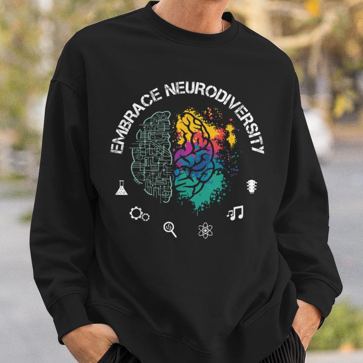 Embrace Neurodiversity Funny Sweatshirt Gifts for Him