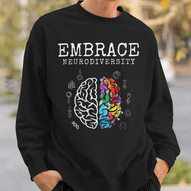 Embrace Neurodiversity Funny V2 Sweatshirt Gifts for Him