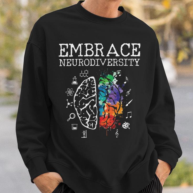 Embrace Neurodiversity Funny V5 Sweatshirt Gifts for Him