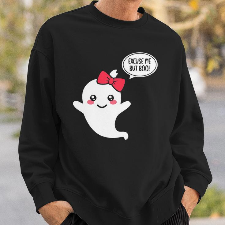 Excuse Me But Boo Funny Cute Ghost Halloween Boo Sweatshirt Gifts for Him