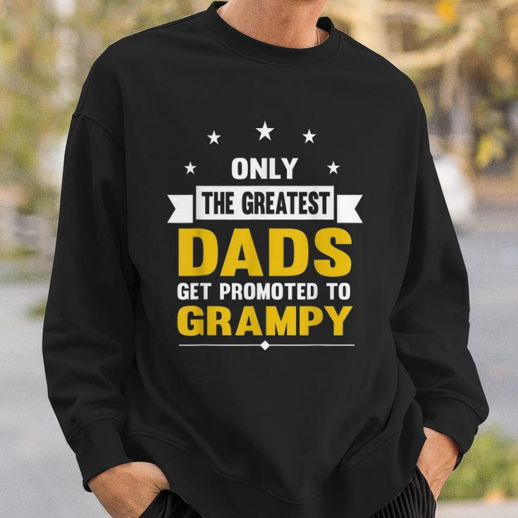 Family 365 The Greatest Dads Get Promoted To Grampy Grandpa Sweatshirt Gifts for Him