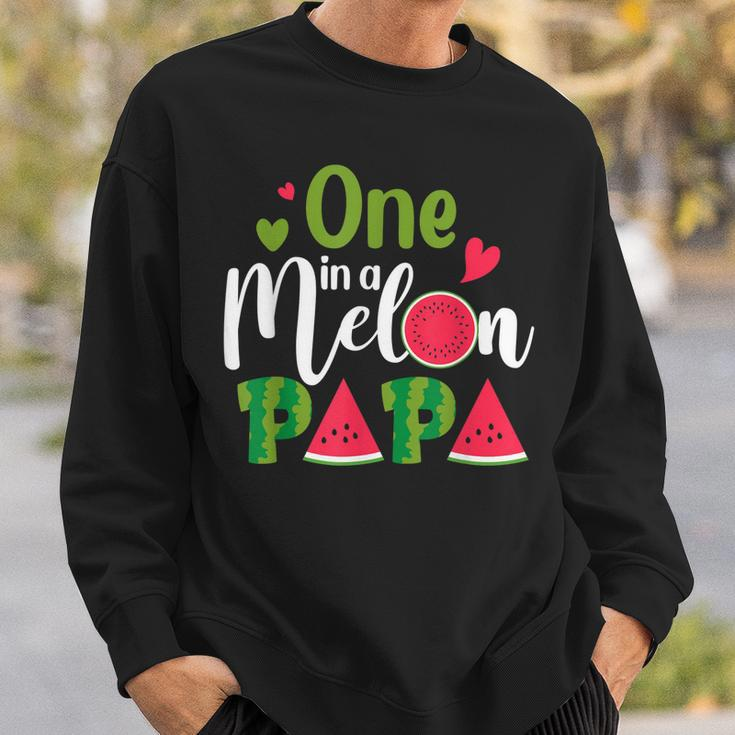 Family One In A Melon Papa Birthday Party Matching Family Sweatshirt Gifts for Him