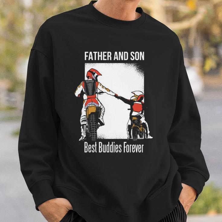 Father And Son Best Buddies Forever Fist Bump Dirt Bike Sweatshirt Gifts for Him