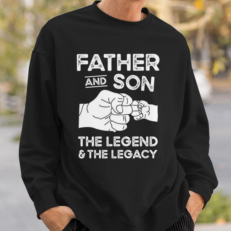 Father And Son The Legend And The Legacy Fist Bump Matching Sweatshirt Gifts for Him
