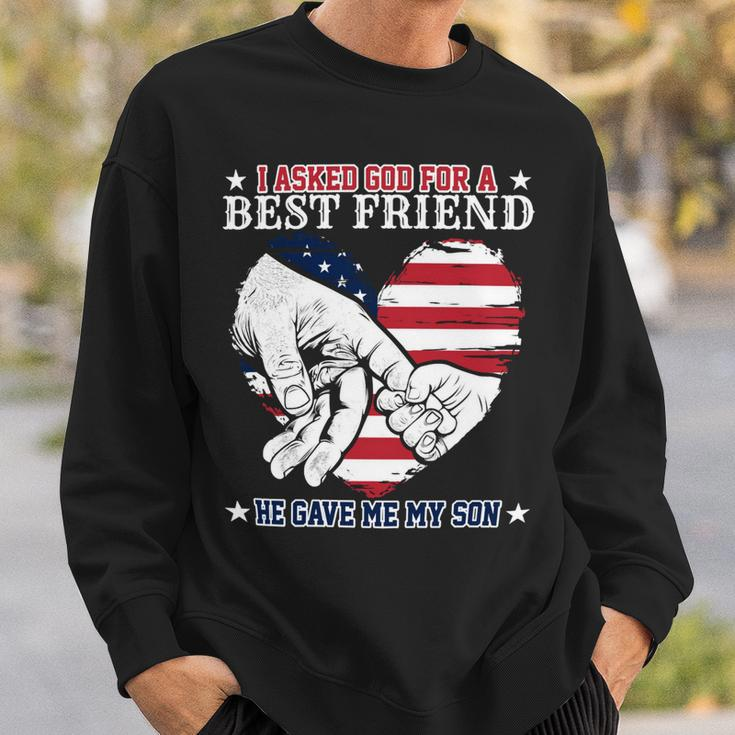 Father Grandpa Hes My Best Friend Father And Son God Gave Me You 55 Family Dad Sweatshirt Gifts for Him