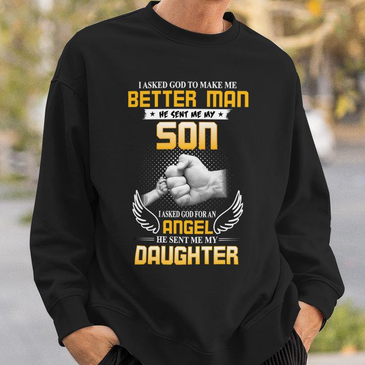 Father Grandpa I Asked To Make Me Better Man167 Family Dad Sweatshirt Gifts for Him