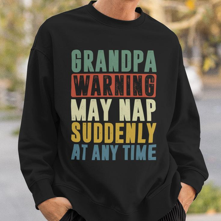 Father Grandpa Warning May Nap Suddenly 86 Family Dad Sweatshirt Gifts for Him