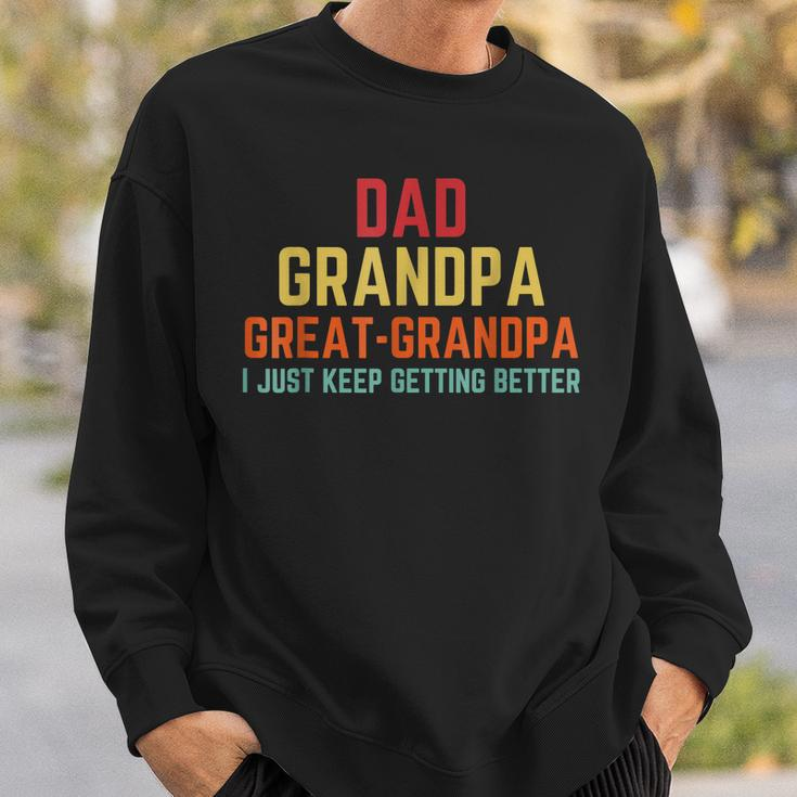 Fathers Day Gift From Grandkids Dad Grandpa Great Grandpa V2 Sweatshirt Gifts for Him