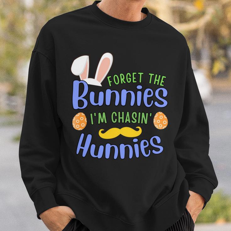 Forget The Bunnies Im Chasing Hunnies Funny Boys Easter Gift Sweatshirt Gifts for Him