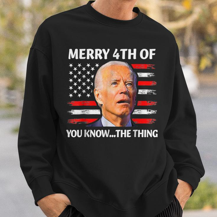Funny Biden Confused Merry Happy 4Th Of You Know The Thing Sweatshirt Gifts for Him