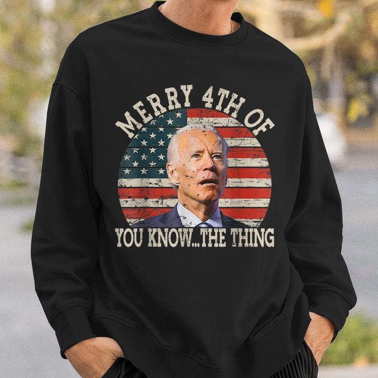 Funny Biden Dazed Merry 4Th Of You Know The Thing Sweatshirt Gifts for Him