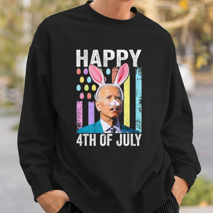 Funny Biden Happy 4Th Of July Confused Easter Biden Bunny Sweatshirt Gifts for Him
