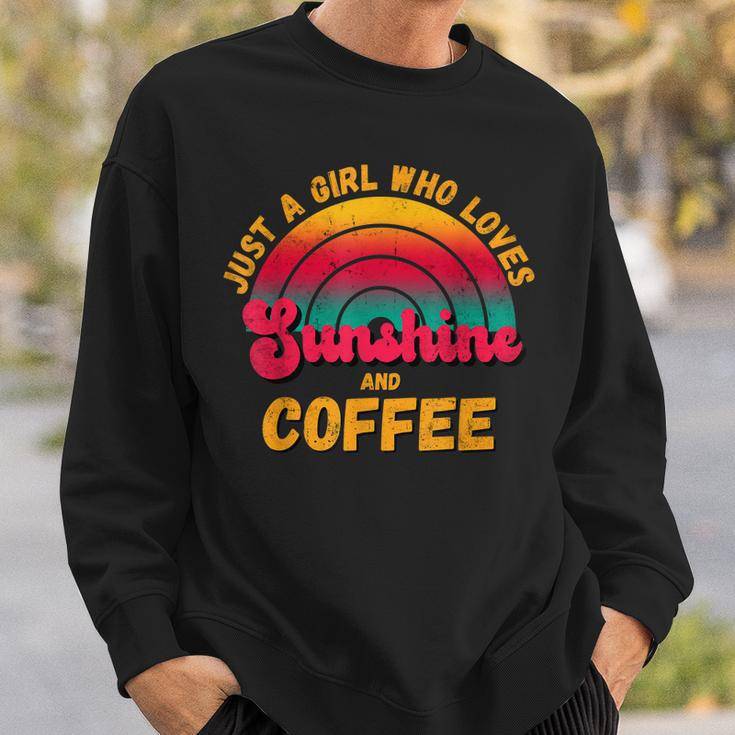Funny Coffee Just A Girl Who Loves Sunshine And Coffee Sweatshirt Gifts for Him