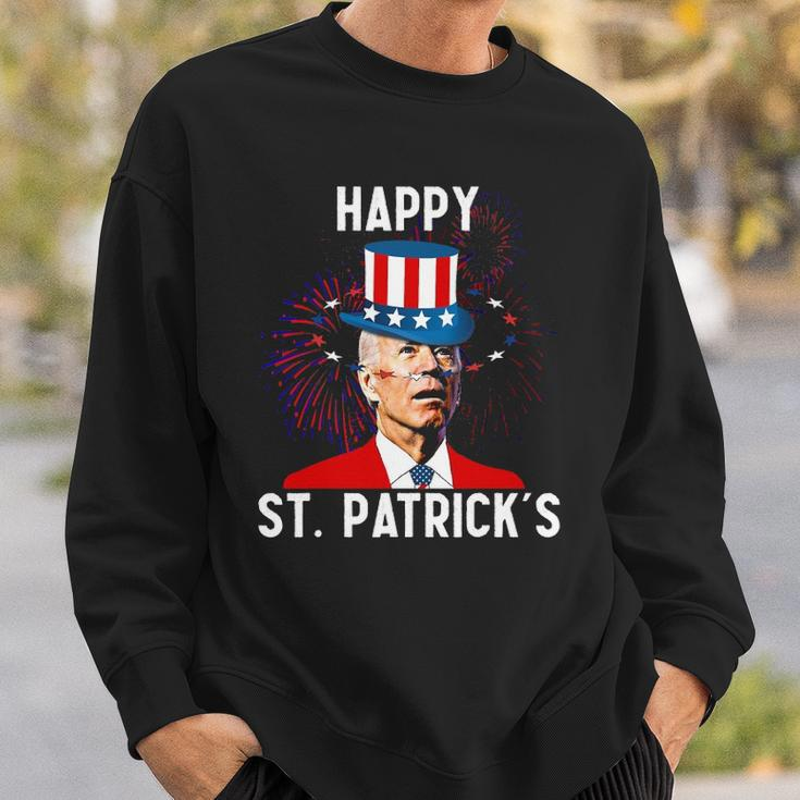 Funny Joe Biden Confused St Patricks Day For Fourth Of July Sweatshirt Gifts for Him