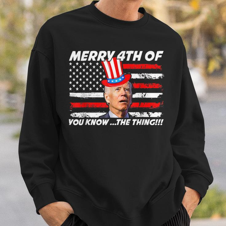 Funny Joe Biden Dazed Merry 4Th Of You Know The Thing Sweatshirt Gifts for Him