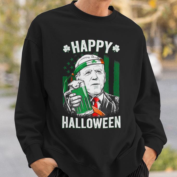 Funny Leprechaun Biden Happy Halloween For St Patricks Day Sweatshirt Gifts for Him