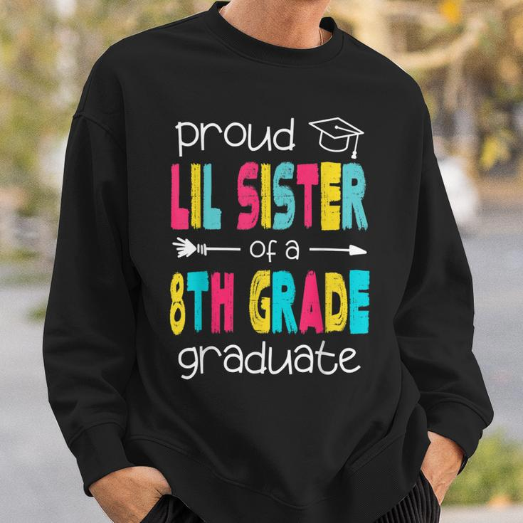 Funny Proud Lil Sister Of A Class Of 2022 8Th Grade Graduate Sweatshirt Gifts for Him