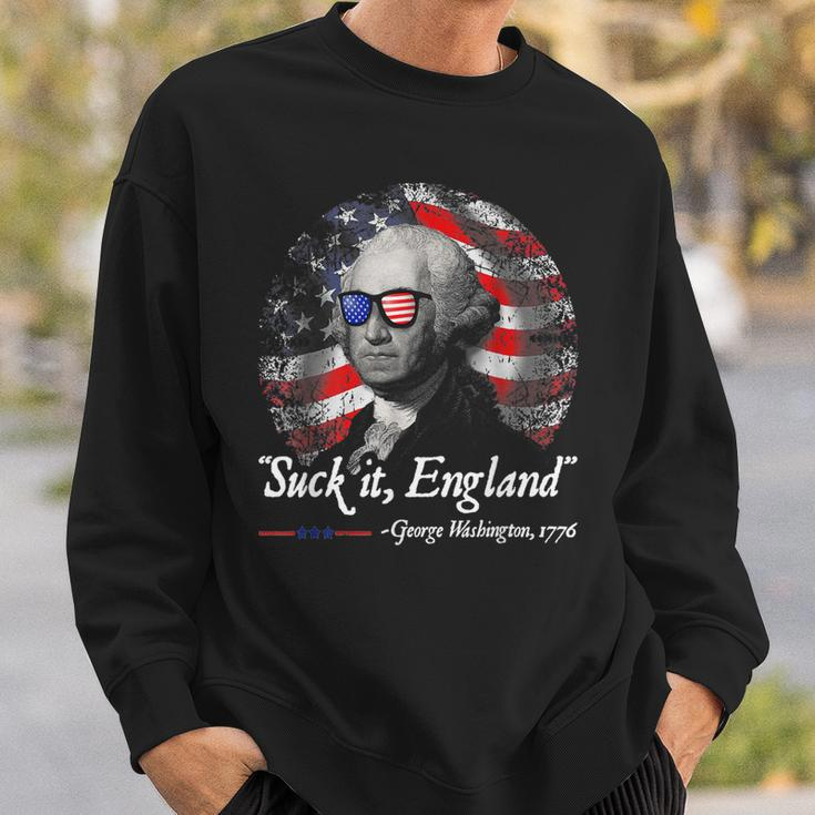 Funny Suck It England 4Th Of July George Washington Sweatshirt Gifts for Him