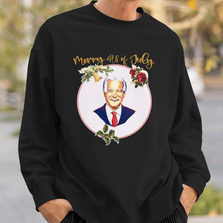 Funny Ugly Christmas Vintage Joe Biden Merry 4Th Of July Sweatshirt Gifts for Him