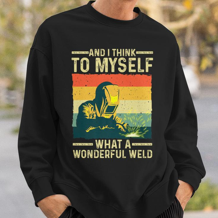 Funny Vintage Welding Design For Men Dad Blacksmith Worker V2 Sweatshirt Gifts for Him