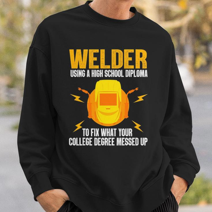 Funny Welder Art For Men Women Steel Welding Migtig Welder Sweatshirt Gifts for Him
