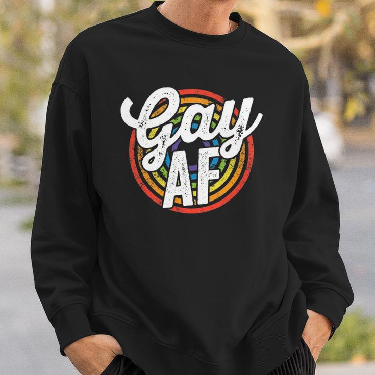 Gay Af Lgbt Pride Rainbow Flag March Rally Protest Equality Sweatshirt Gifts for Him